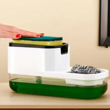 2 in 1 Plastic Dish Soap Liquid Dispenser Sponge Holder ,Sabudani  (1 Set)