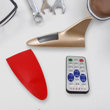 Shark Fin Light With Remote, LED Signal Antenna Solar Shark Fin Car Roof Light Sensor Decoration Flashing Lamps, Solar Powered Radio Signal for Car Lamp Accessories (1 Pc)