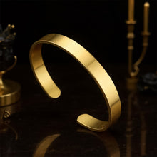 Elegant Gold Finish Open Cuff Bracelet Kada