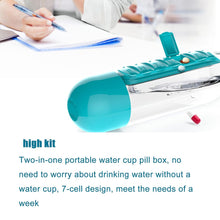 Multi-Use Pill & Water Bottle for Travel (600 Ml, Mix Color)