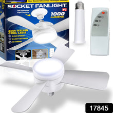 Original Cool LED Socket Fan Light โ Ceiling Fan Replacement, 1000 Lumens/5000K, Remote Controlled (Remote Battery Not Included)