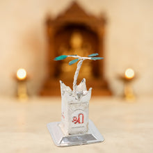 Silver-Plated Kamdhenu Cow & Tulsi Plant Pair – Pooja & Home Décor