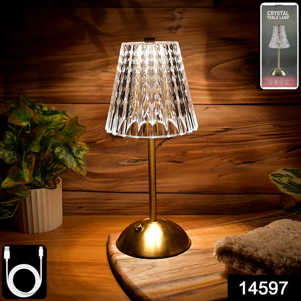 Premium Elegant Shade Crystal Table Lamp (1 Pc)