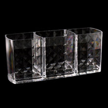 Clear Acrylic 3-Slot Brush Organizer
