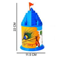 Coin bank designed like a temple