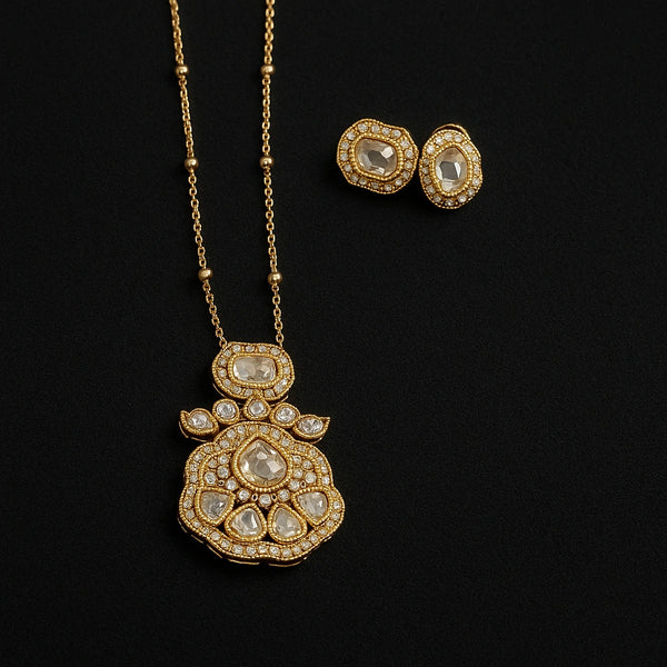Royal Grace Kundan Pendant & Earrings Set
