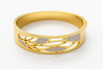 Gold Plated - Anti tarnish work Bangle