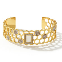 Radiant Honeycomb Anti tarnish Gold Plated Bracelet