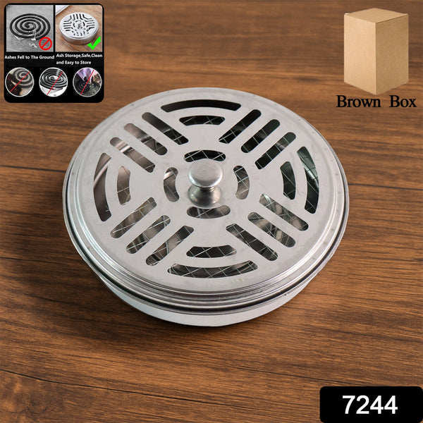 Decorative Mosquito Coil Holder Mosquito Coil Container, Incense Holder Safe Burning Coil Tray for Home Patio Pool Side Outdoor, Metal Tray